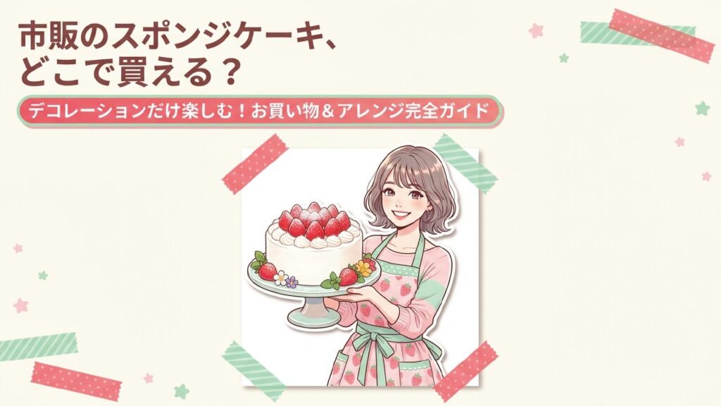 市販のスポンジケーキはどこに売ってる？主要店舗や選び方を徹底解説