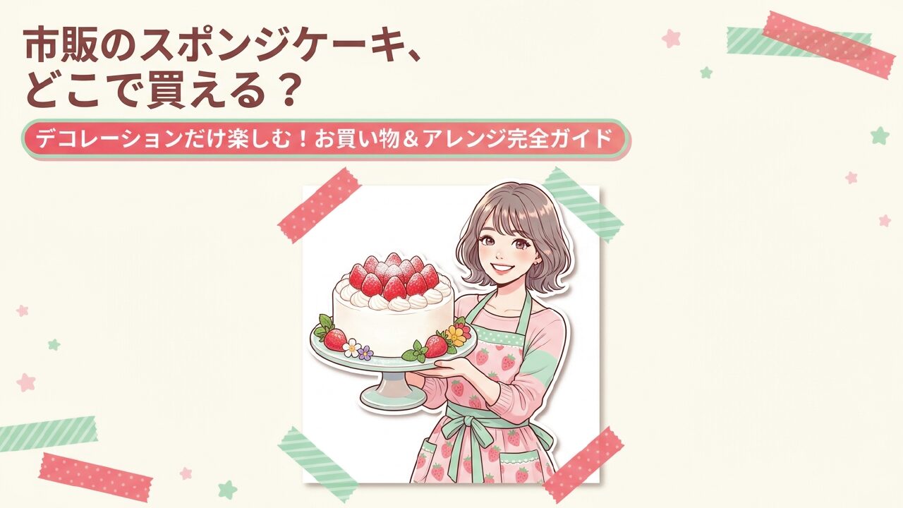市販のスポンジケーキはどこに売ってる？主要店舗や選び方を徹底解説