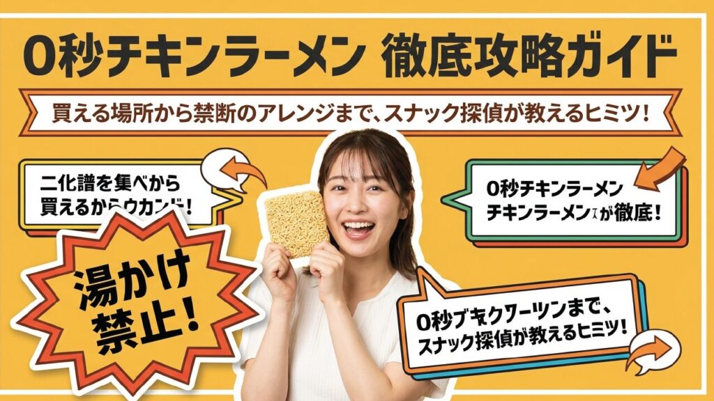 0秒チキンラーメンはどこに売ってる？コンビニやスーパーを徹底調査