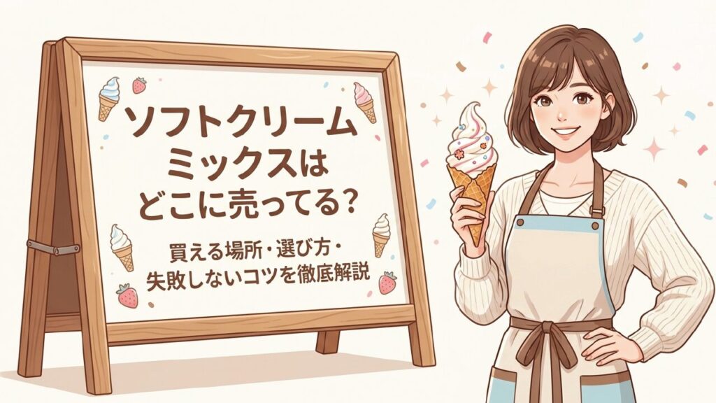 ソフトクリームミックスはどこに売ってる？業務スーパーや通販を比較