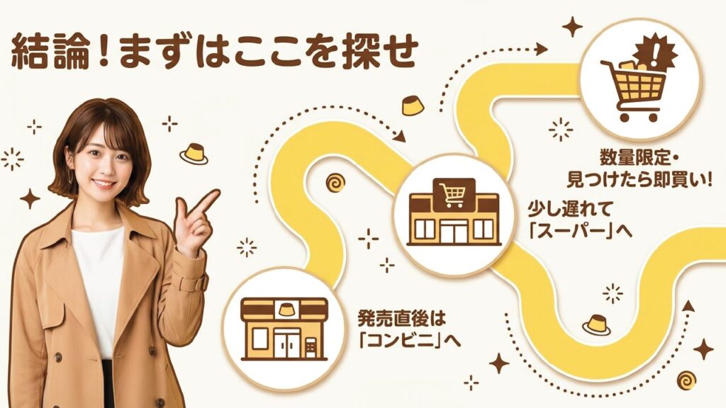 結論！まずはコンビニ、少し遅れてスーパーを探せ