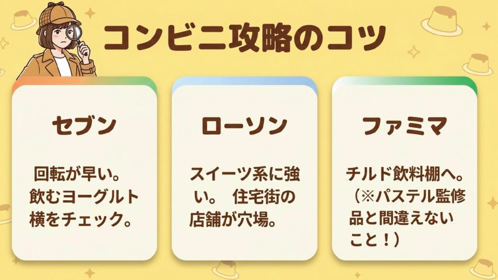 コンビニ攻略のコツ：セブン、ローソン、ファミマの特徴