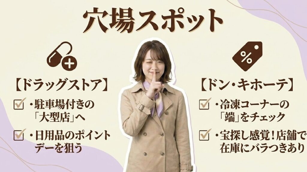 穴場スポットの探し方 ドラッグストアやドンキホーテはルマンドアイス探しの穴場スポット