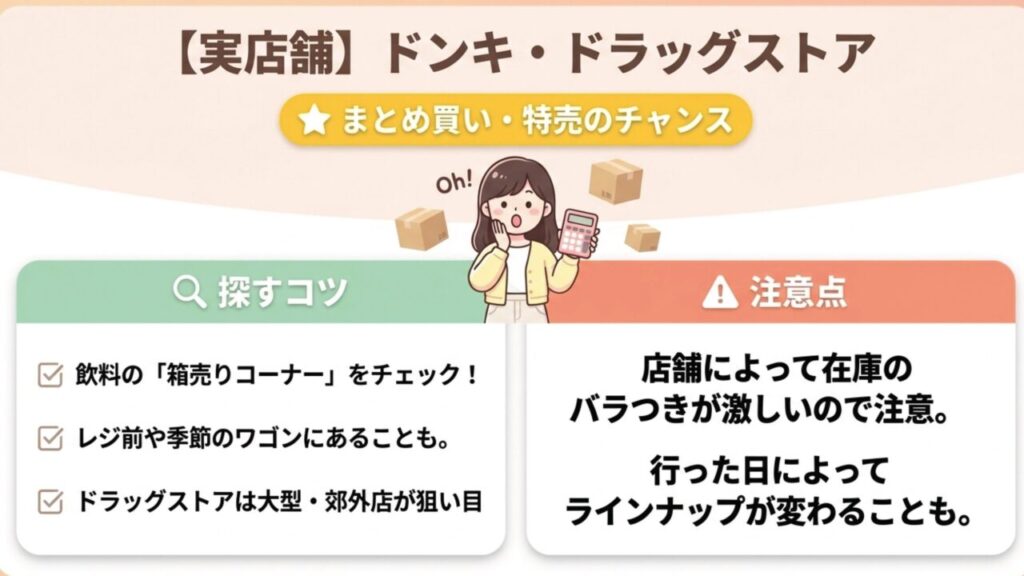 ドンキ・ドラッグストアでの探し方 ドンキホーテやドラッグストアでの探し方と注意点