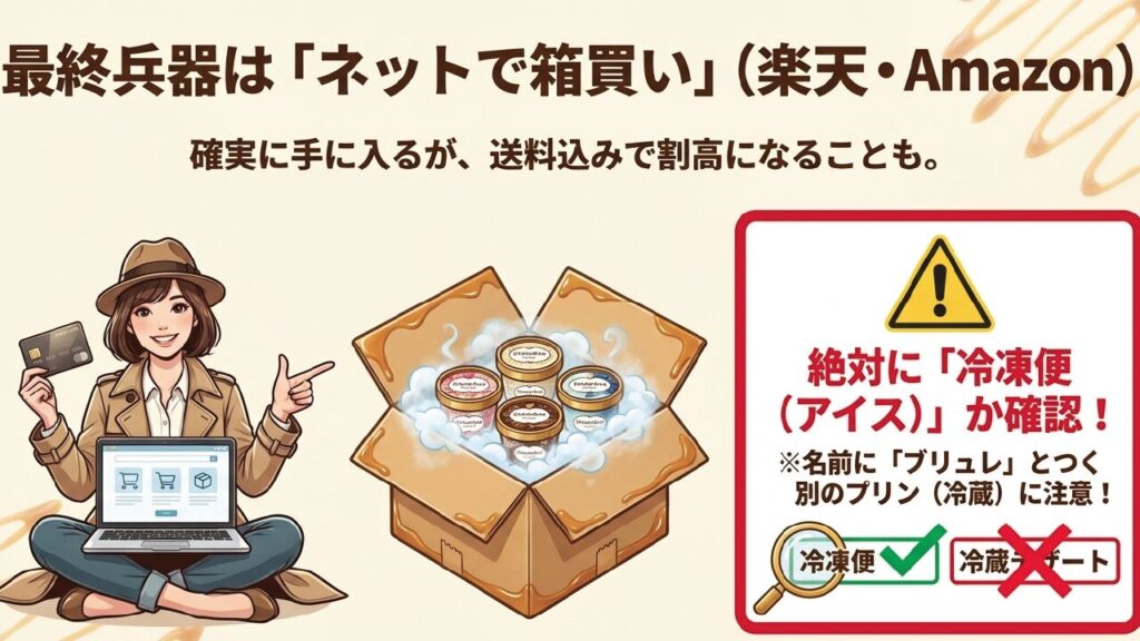 ネット通販で箱買いする際の注意点。必ず冷凍便のアイスか確認する