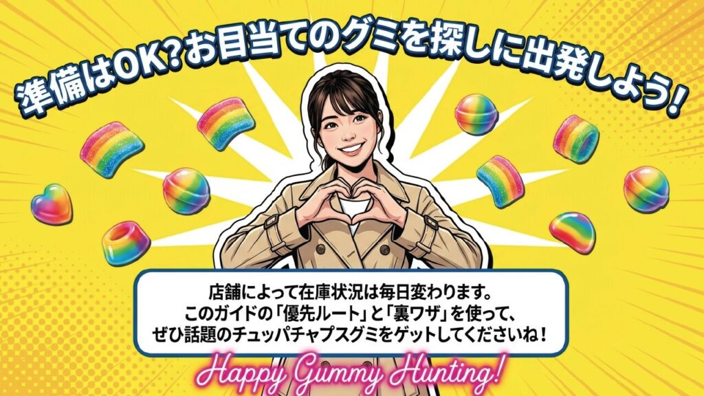 チュッパチャプスグミ探しのまとめ