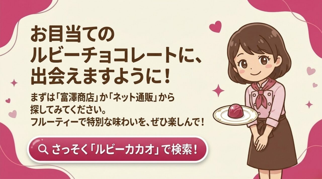 富澤商店やネット通販でルビーチョコレートを探すまとめ