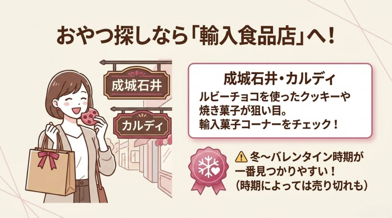 成城石井やカルディでルビーチョコレート使用菓子を探す方法